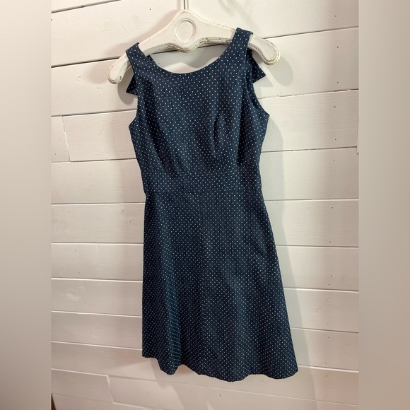 💙 CHRISTIAN CHENAIL Polka Dot Sleeveless Dress – Size 6 - Picture 8 of 14